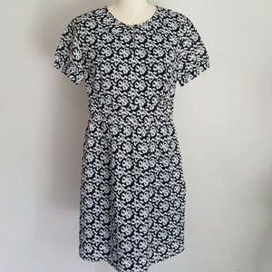 J. Crew Bow Print Dress NWT Black & White